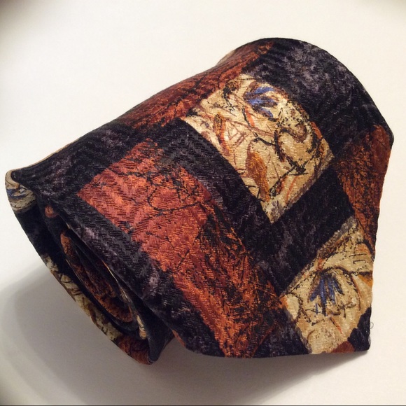 Ermenegildo Zegna Other - Ermenegildo Zegna copper and black silk tie 
58x4”